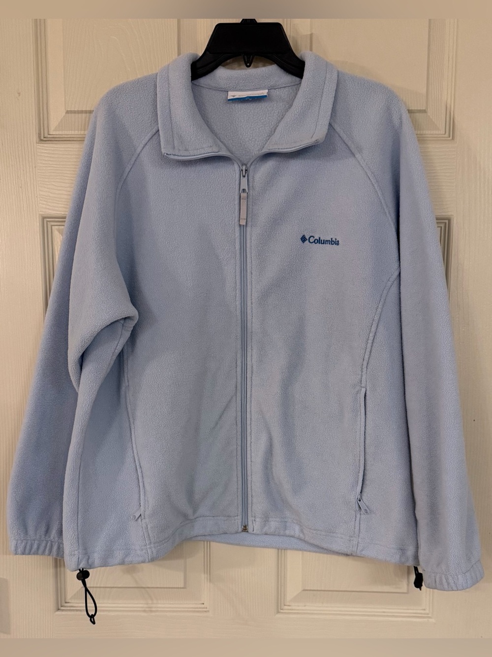 Columbia Womens XL Light Blue Fleece Jacket